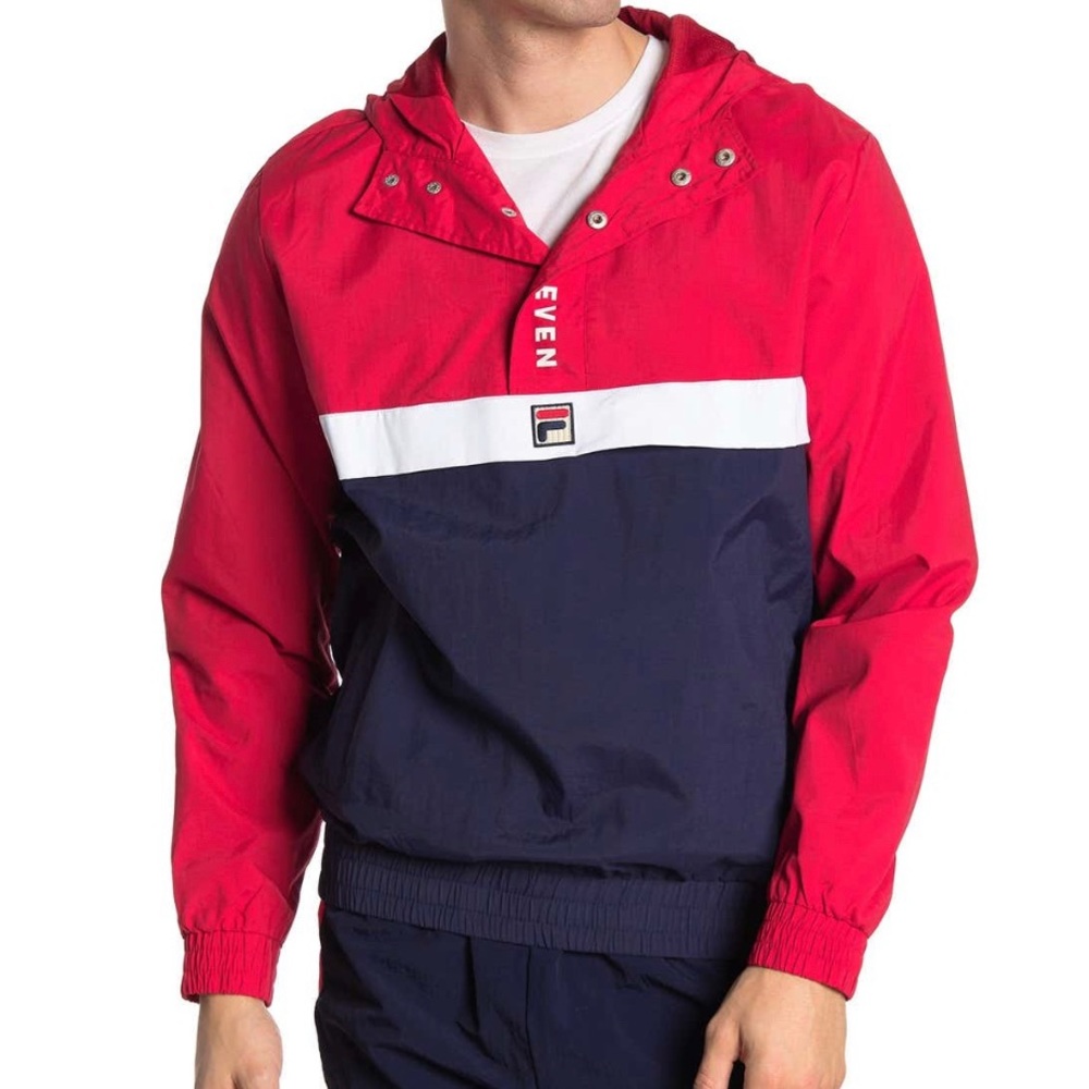 Fila USA colorblock hooded pullover jacket